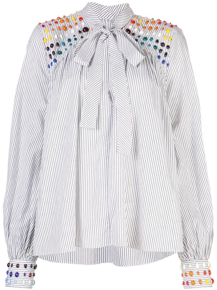 Rosie Assoulin Bead Embellished Blouse - White