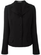 Dolce & Gabbana Fitted Jacket, Women's, Size: 40, Black, Virgin Wool/nylon/spandex/elastane/silk