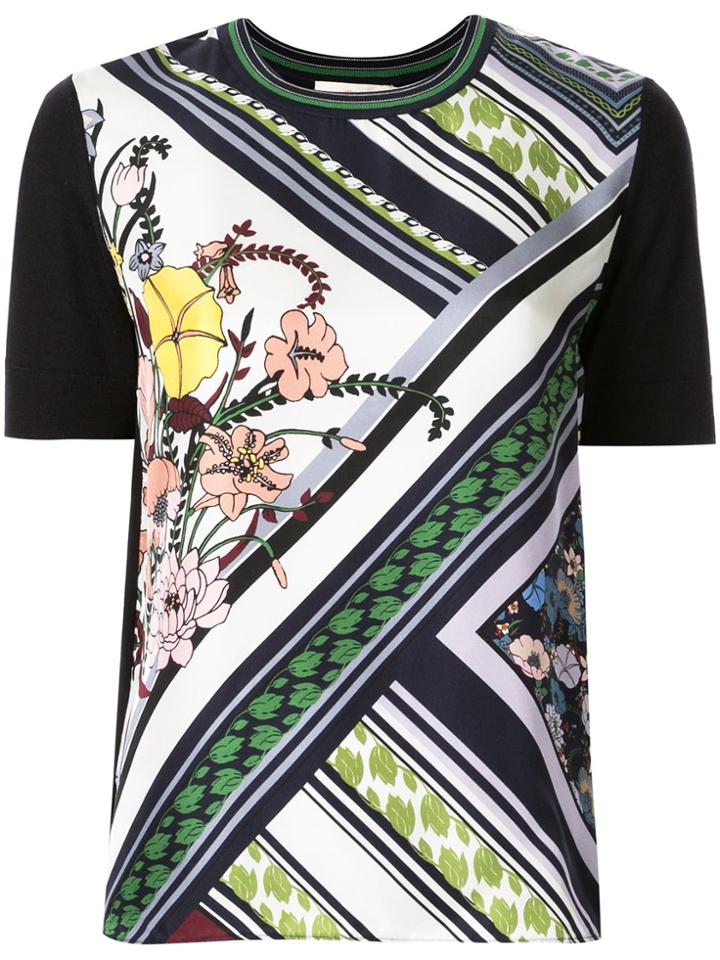 Tory Burch Printed Front T-shirt - Black