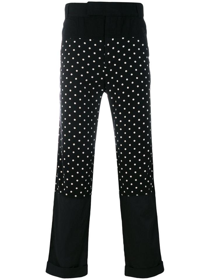 Haider Ackermann Polka Dot Print Trousers - Black