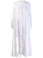 120% Lino Long Shirt Dress - White