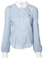 Marc Jacobs Striped Tailored Shirt, Women's, Size: 4, Blue, Cotton