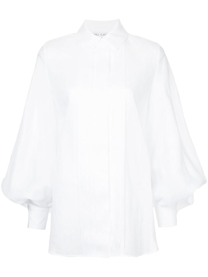 Dice Kayek Pleated Front Shirt - White