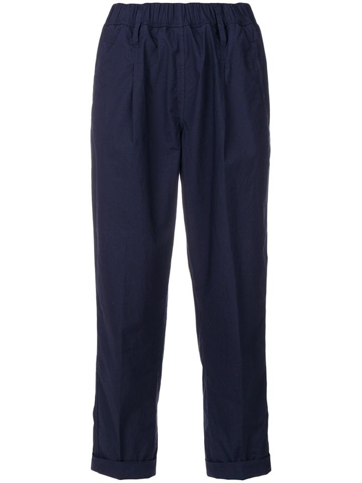 Forte Forte Drop Crotch Cropped Trousers - Blue