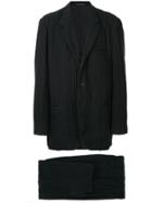 Yohji Yamamoto Vintage Oversized Textured Blazer - Black
