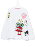 Fendi Kids Printed Sweatshirt, Size: 14 Yrs, White