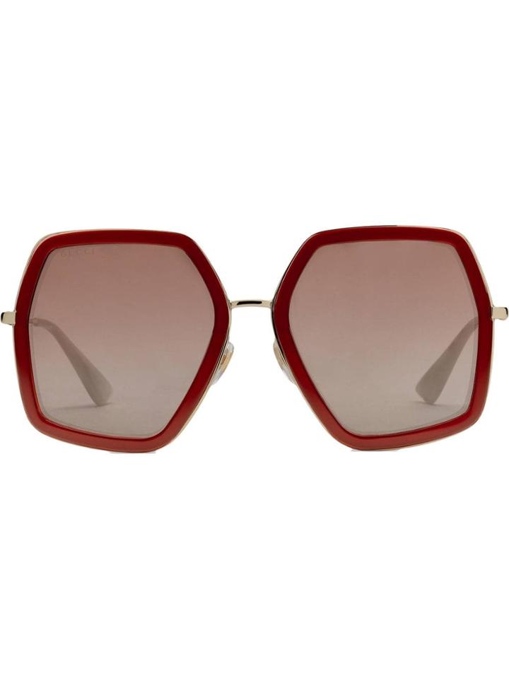 Gucci Eyewear Oversize Square-frame Sunglasses - Pink