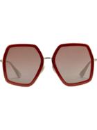 Gucci Eyewear Oversize Square-frame Sunglasses - Pink
