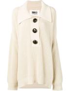 Mm6 Maison Margiela Oversized Sweater - Neutrals