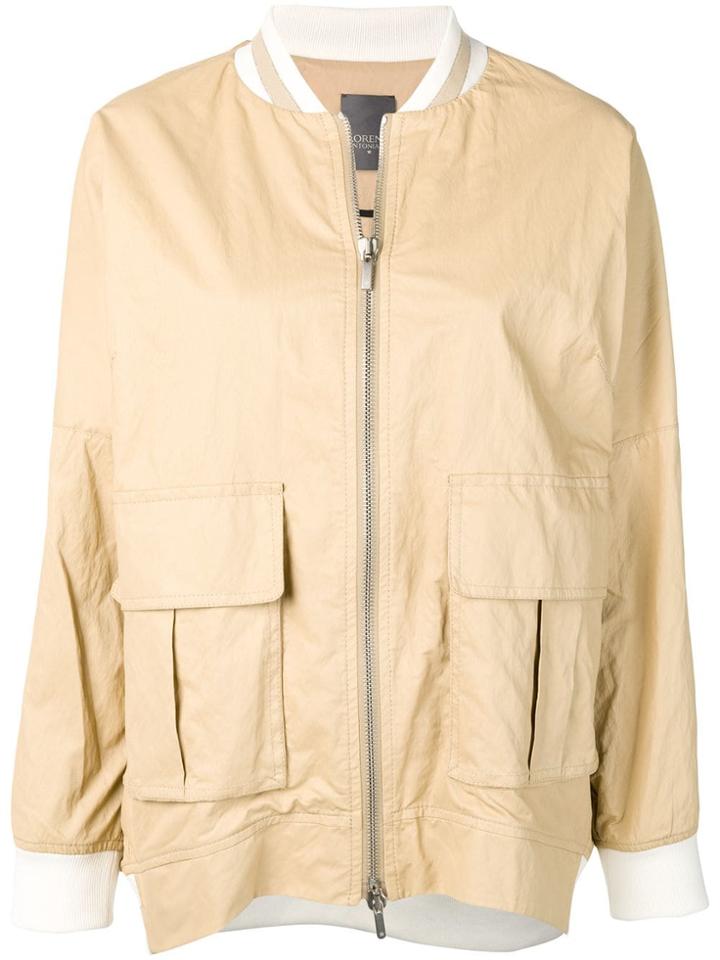 Lorena Antoniazzi Zipped Bomber Jacket - Neutrals