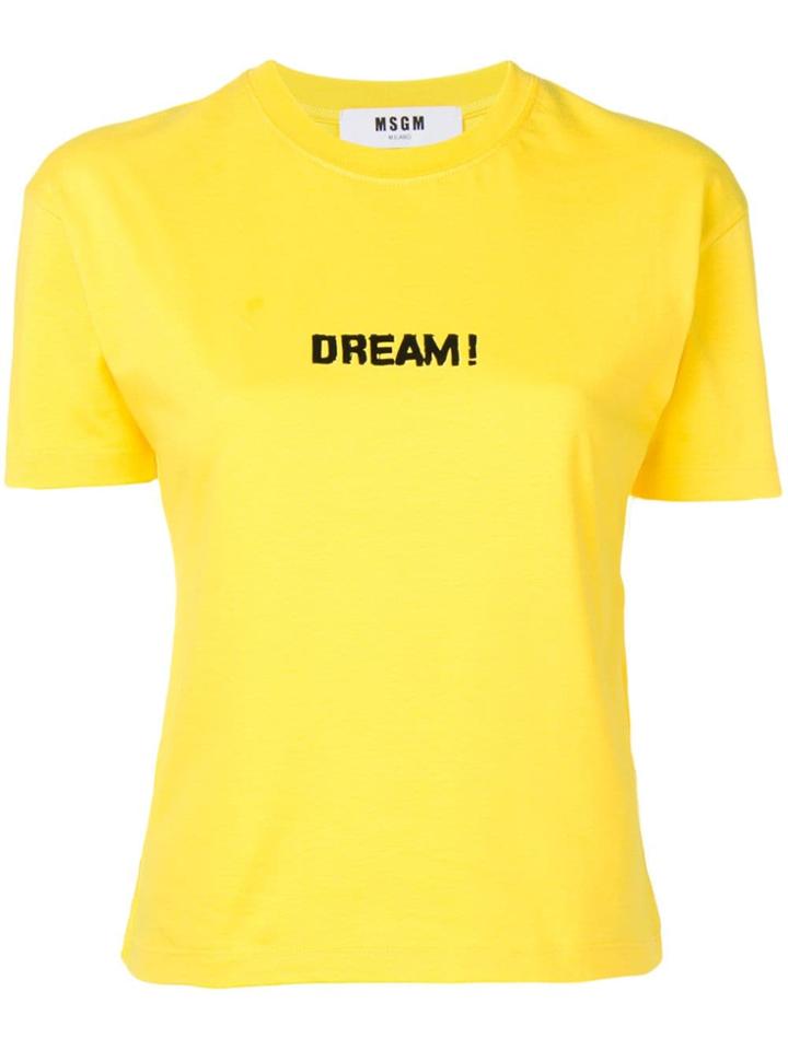 Msgm Dream! Print T-shirt - Yellow