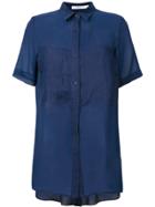 Gentry Portofino Short-sleeved Long Shirt - Blue