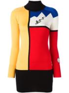 Rossignol Colour Block Roll Neck Jumper, Women's, Size: Large, Red, Merino