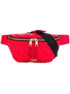 Karl Lagerfeld Quilted Studded Belt Bag - Red