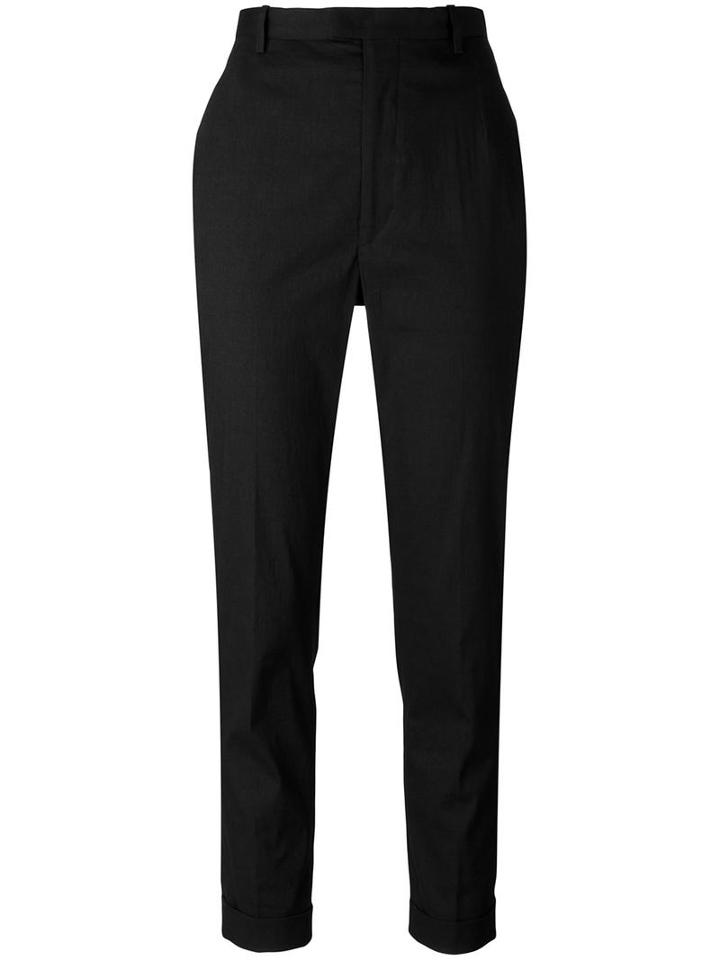 Isabel Marant Étoile Cropped Cigarette Trousers, Women's, Size: 38, Black, Cotton/linen/flax/spandex/elastane