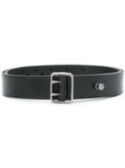 Saint Laurent Bar Pin Belt - Black