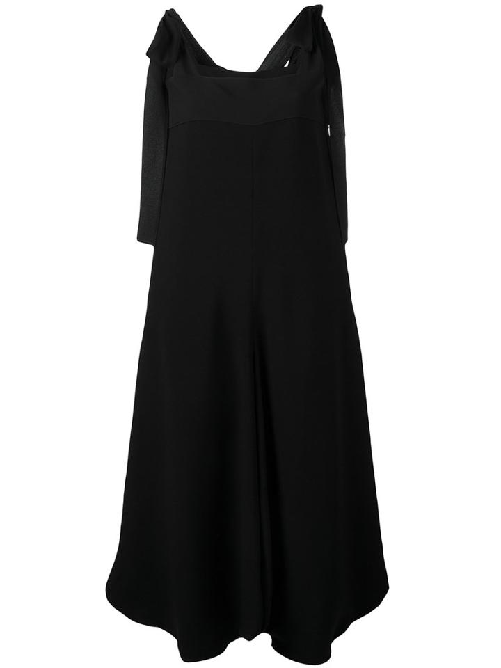 Chloé - Bow Shoulder Jumpsuit - Women - Acetate/viscose/silk Crepe - 38, Black, Acetate/viscose/silk Crepe