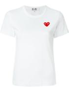 Comme Des Garçons Play 'red Play' T-shirt, Women's, Size: Small, White, Cotton