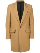 Ami Paris Lined Two Buttons Coat - Brown