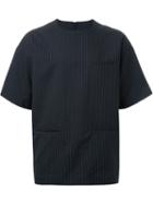 Dressedundressed Back Zip Pinstripe T-shirt
