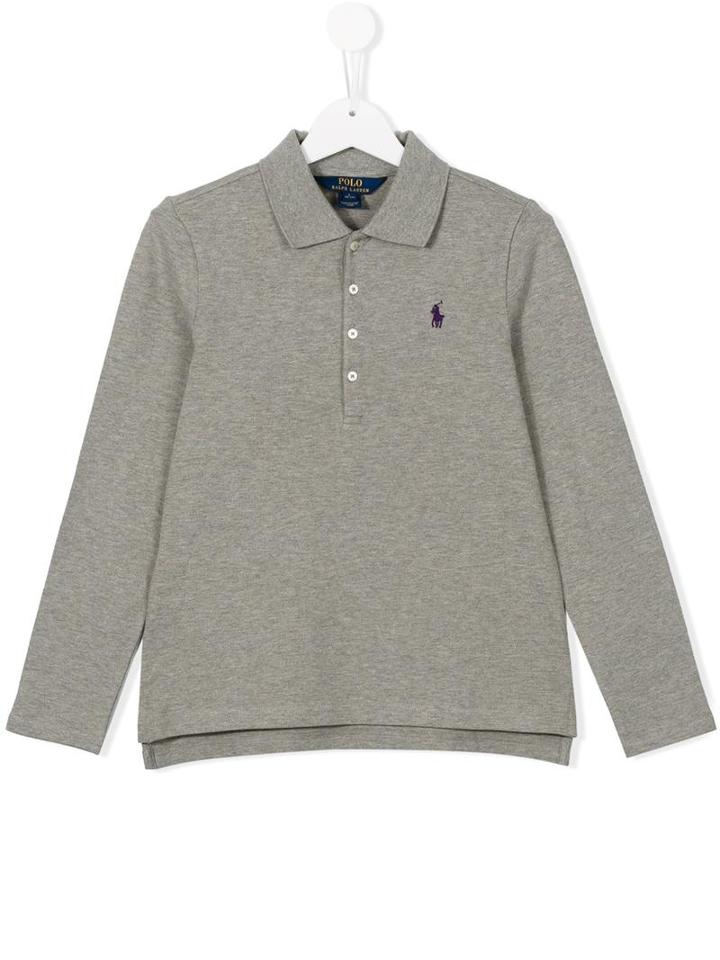 Ralph Lauren Kids Long Sleeve Polo Shirt, Girl's, Size: 14 Yrs, Grey