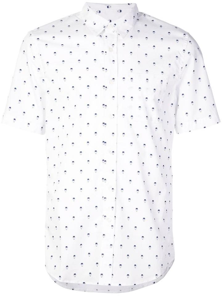 Odin Hat Pattern Shirt - White