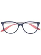 Prada Eyewear Oval Glasses - Blue