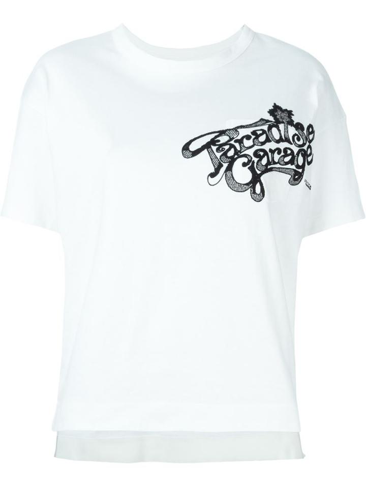 Sacai Paradise Garage T-shirt, Women's, Size: 2, White, Cotton/rayon