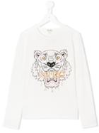 Kenzo Kids Tiger Print Top - White