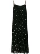 No21 Embroidered Sheer-overlay Dress - Black