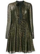Red Valentino Printed Sheer Dress - Black