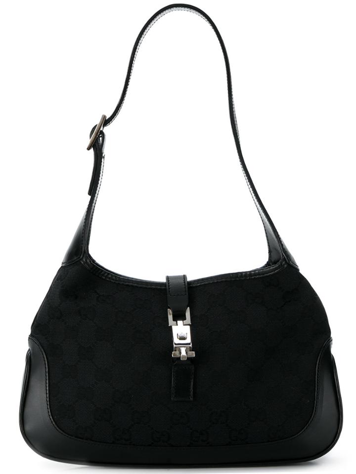 Gucci Vintage Buckled Hobo Bag - Black