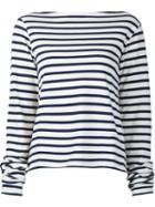 Jacquemus Striped Longlseeved T-shirt, Women's, Size: 36, White, Cotton