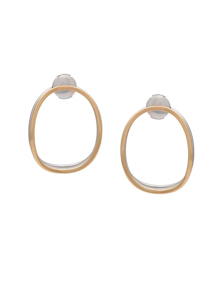 Delfina Delettrez Double Oval Earrings - Metallic