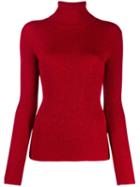P.a.r.o.s.h. Ribbed Roll Neck Jumper - Red
