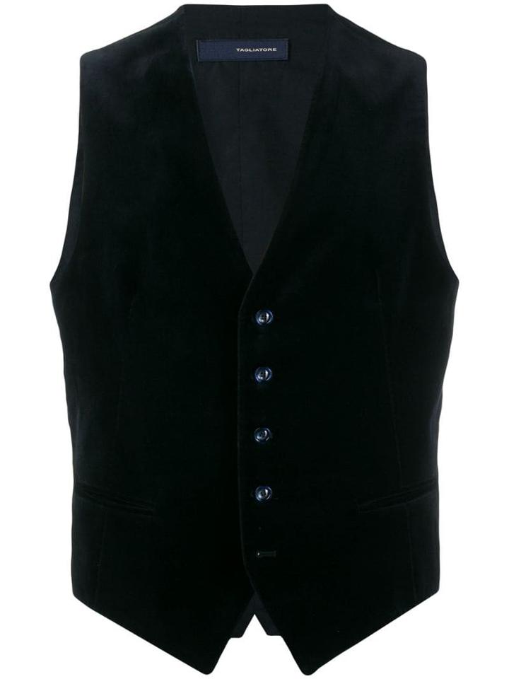 Tagliatore Velvet Waistcoat - Blue