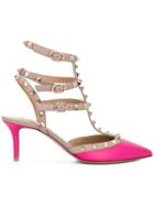 Valentino Studs Embellished Pumps - Pink & Purple