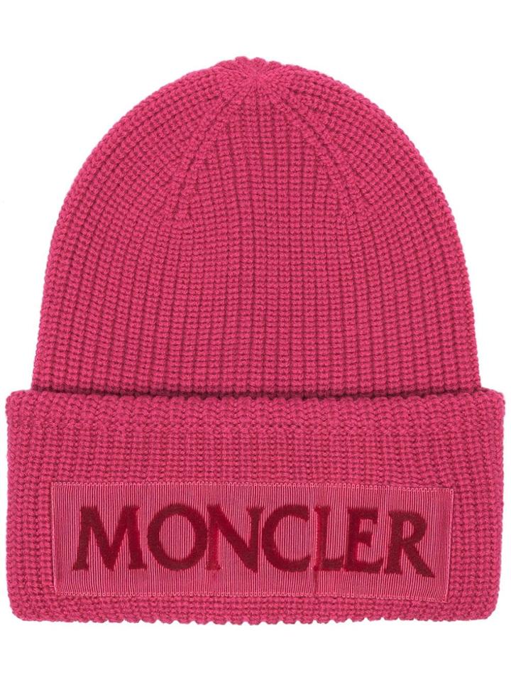 Moncler Mon Beanie Mon Logo - Pink & Purple