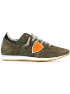 Philippe Model Contrast Panel Sneakers, Men's, Size: 42, Green, Leather/nylon/rubber
