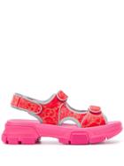 Gucci Interlocked Gg Croc Sandals - Pink