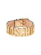 Moschino Embellished Logo Plaque Choker Necklace - Gold