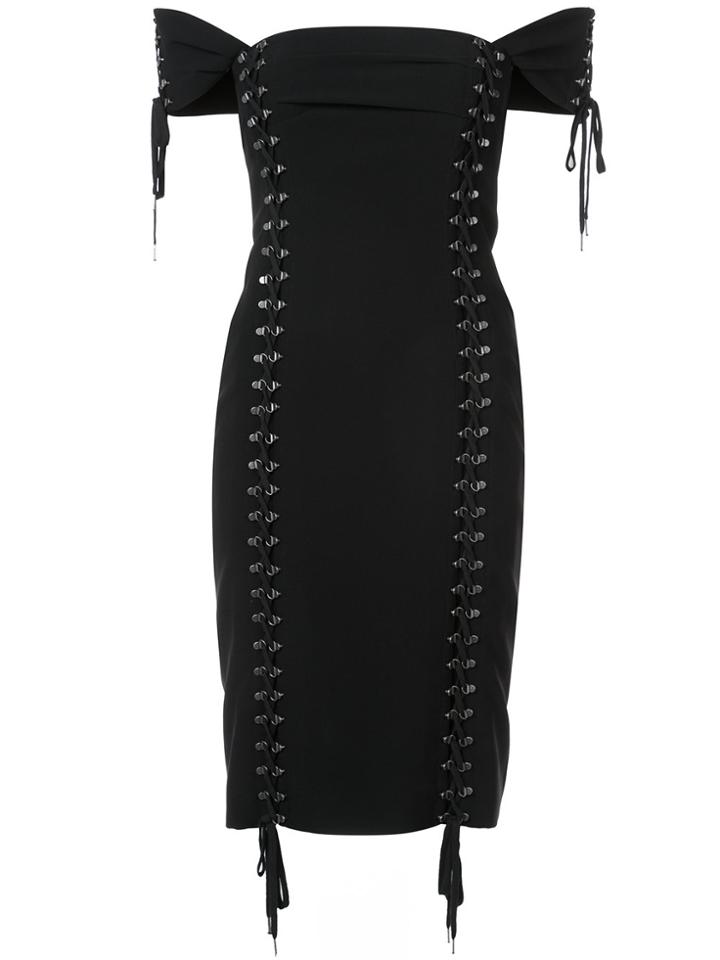 Moschino Bardot Bodycon Dress - Black