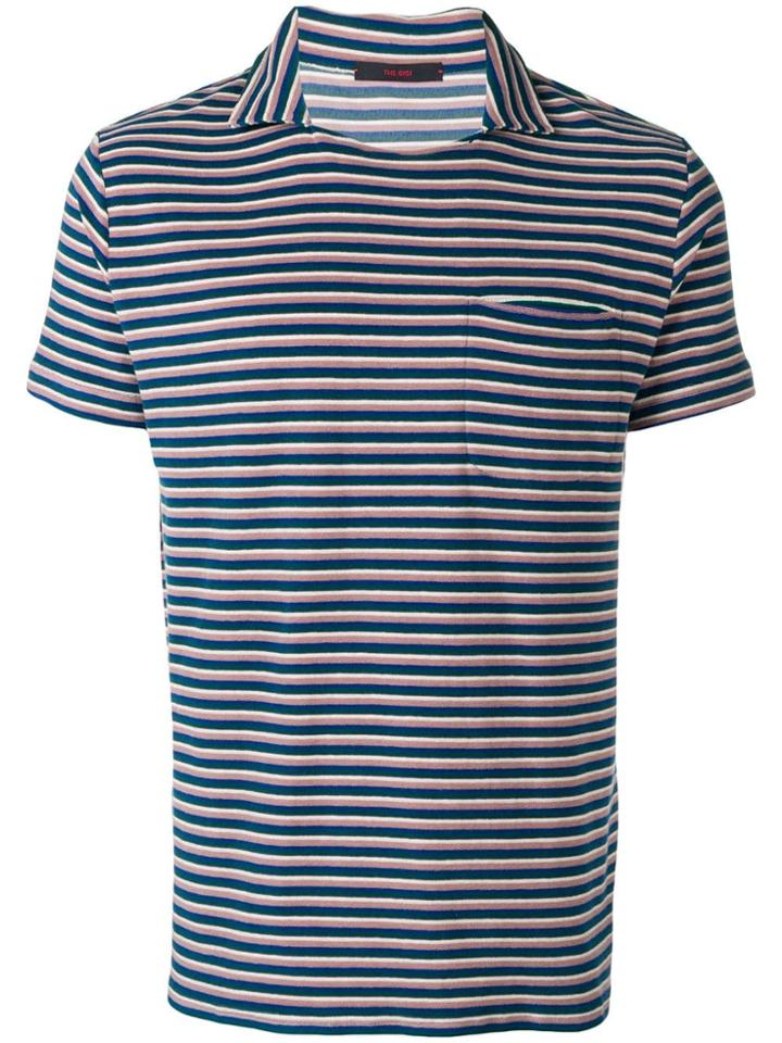 The Gigi Spread Collar Polo Shirt - Blue