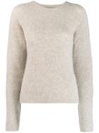 Off-white Woman Ribbed Crew Neck Jumper - Grey