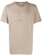 Saint Laurent Star And Logo Printed T-shirt - Brown