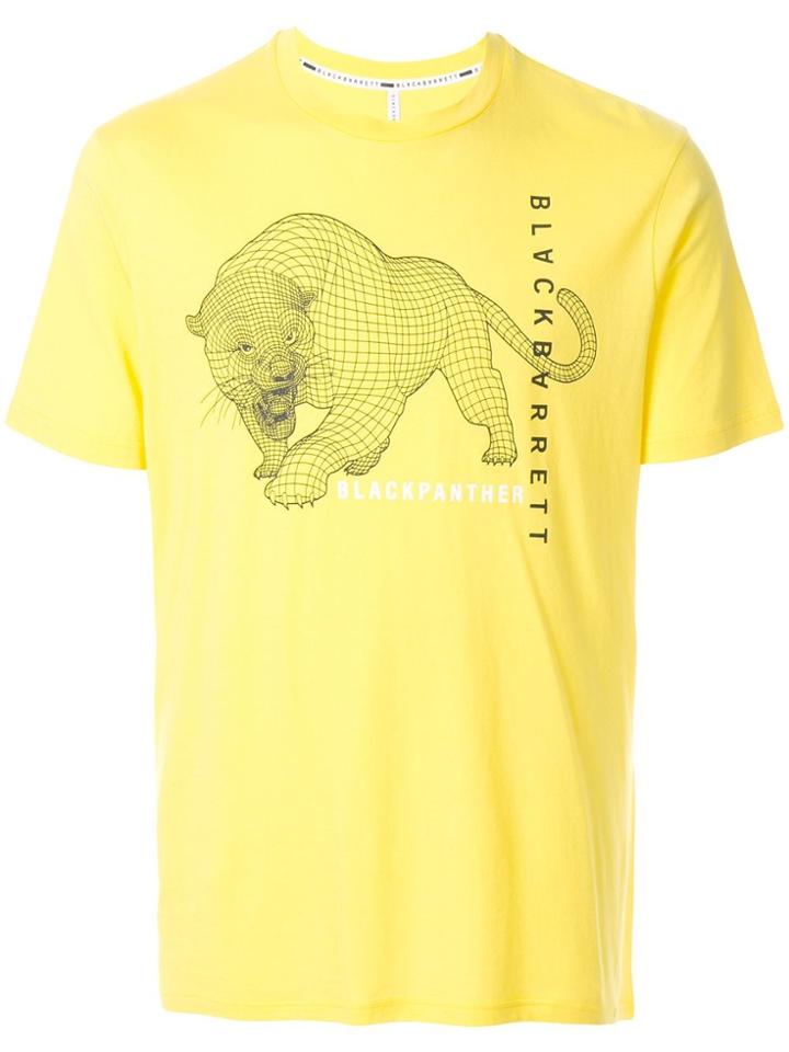 Blackbarrett Panther Print T-shirt - Yellow