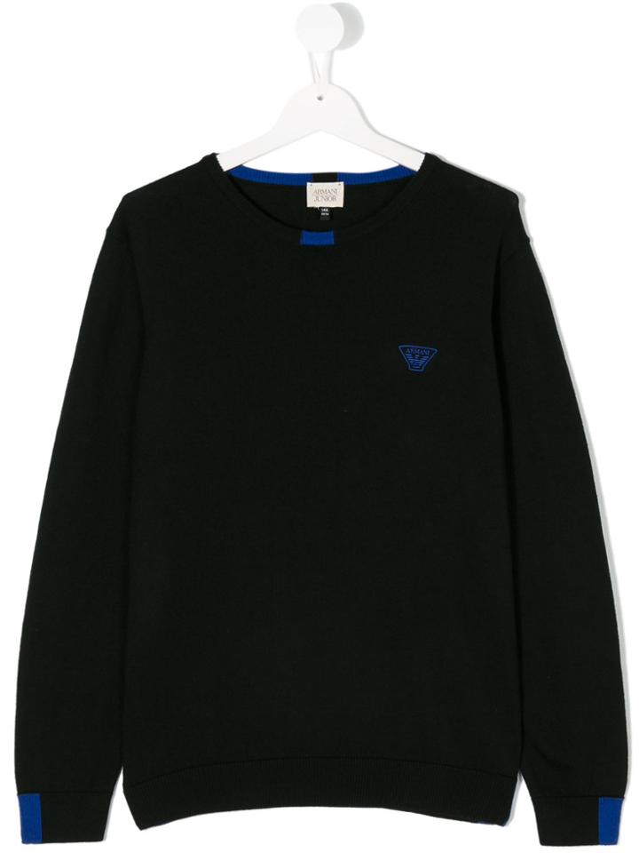 Armani Junior Logo Pullover - Blue