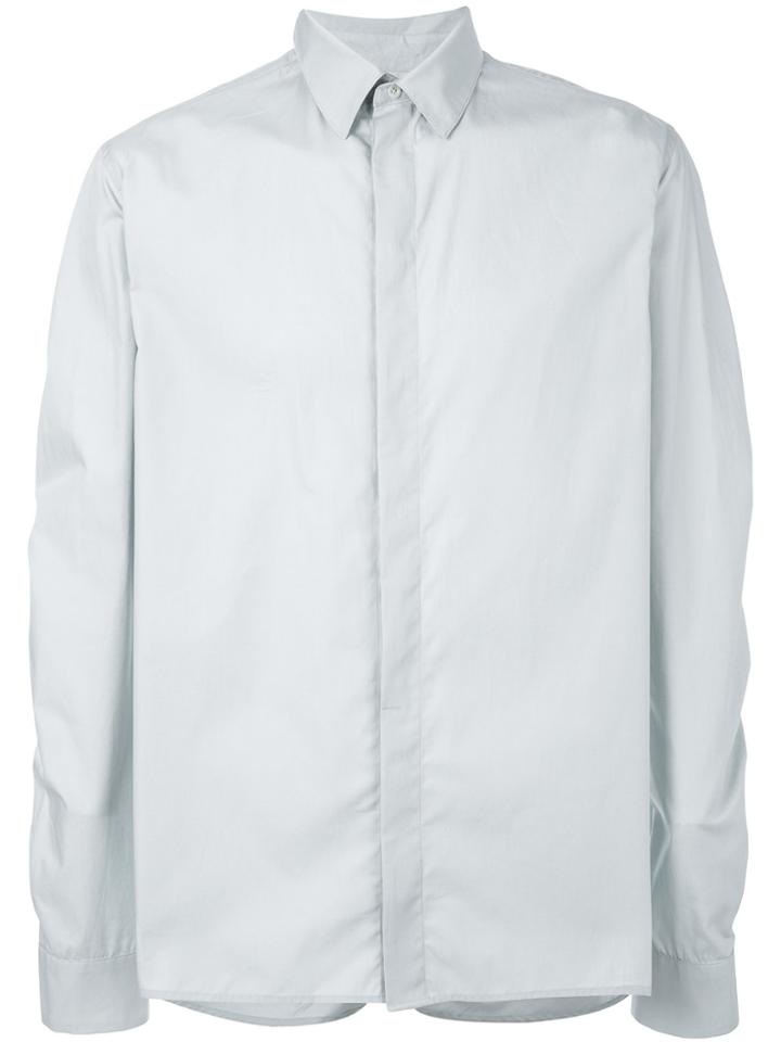 Qasimi Concealed Button Shirt - Grey