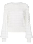 See By Chloé Sheer Striped Sweater - White