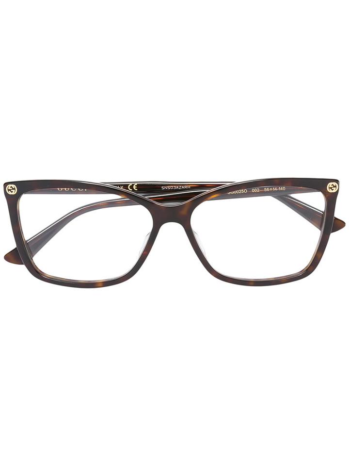 Gucci Eyewear Tortoiseshell Glasses, Brown, Acetate